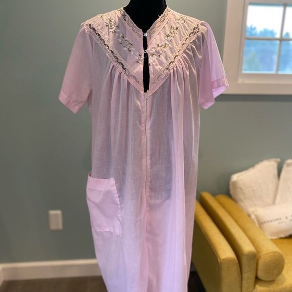 Katz Pink Grandma Housecoat Robe - Picture 1 of 8